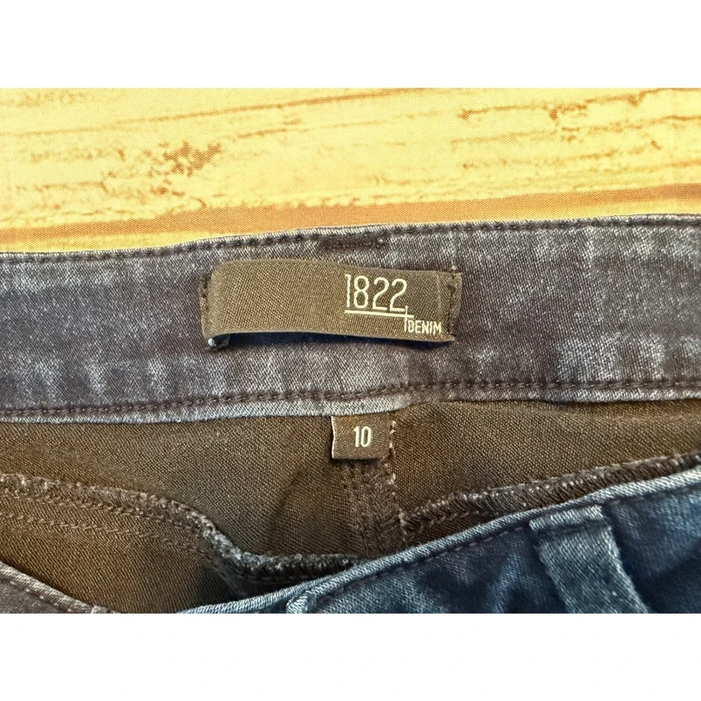 1822 Denim Womens Skinny Jeans Dark Wash Blue Stretch Denim Pants Size 10